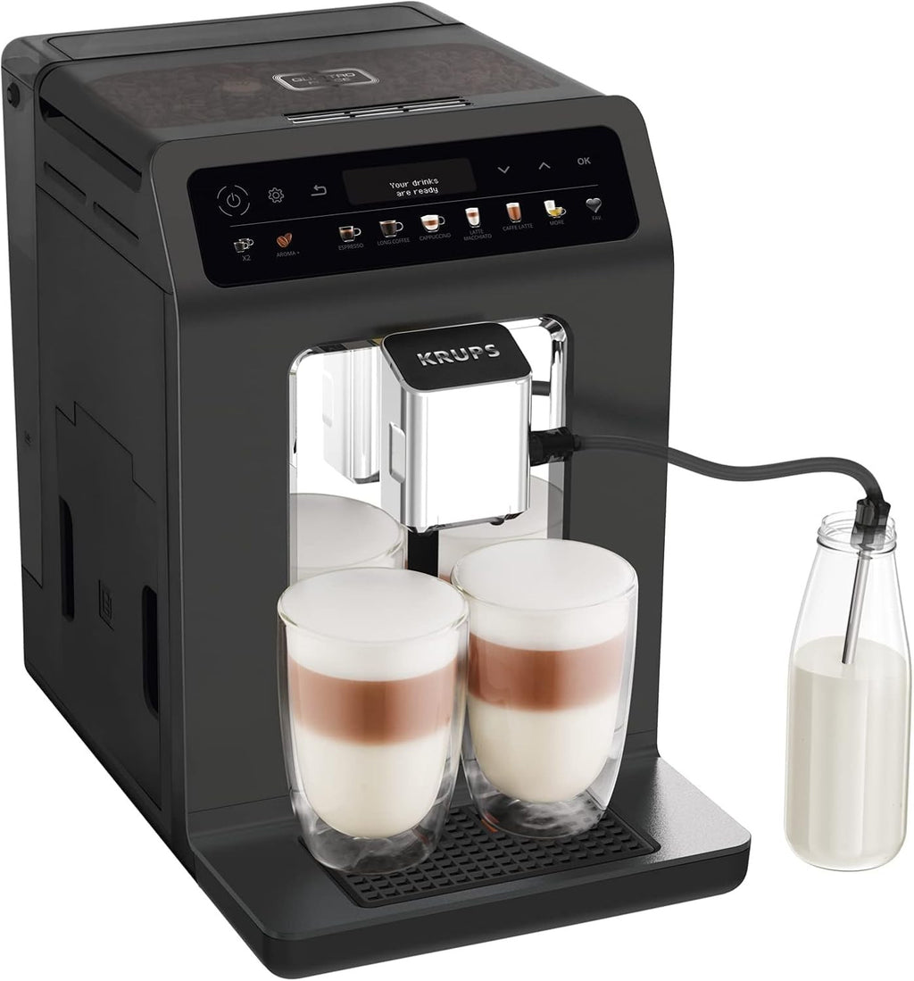 KRUPS Evidence One Kaffeevollautomat mit Milchschlauch, Schwarz, EA895N10 OVP
