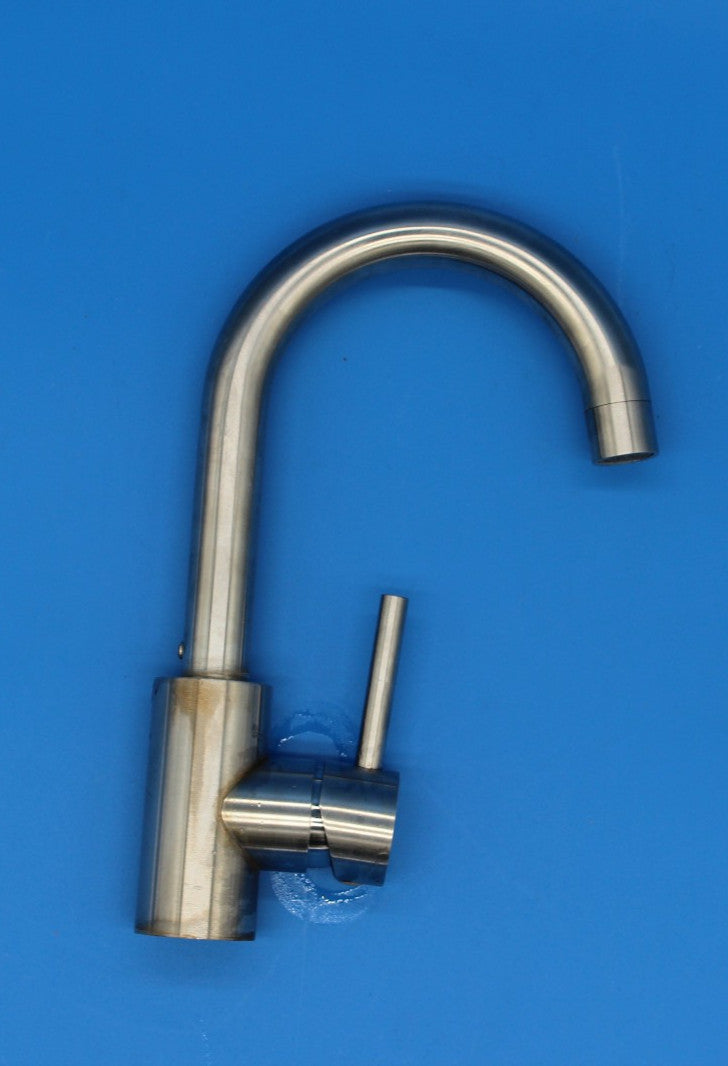 Stehende Küchenarmatur Grifema G1002A silber,  inkl. G 3/8" Anschlussschläuche