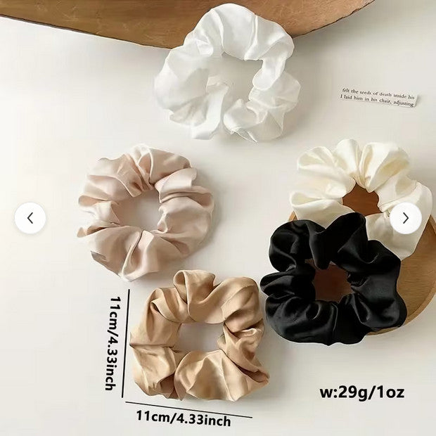 Haargummis 5-teiliges Set Koreanischer Stil Satin Groß, 2025 Neu Hochwertig