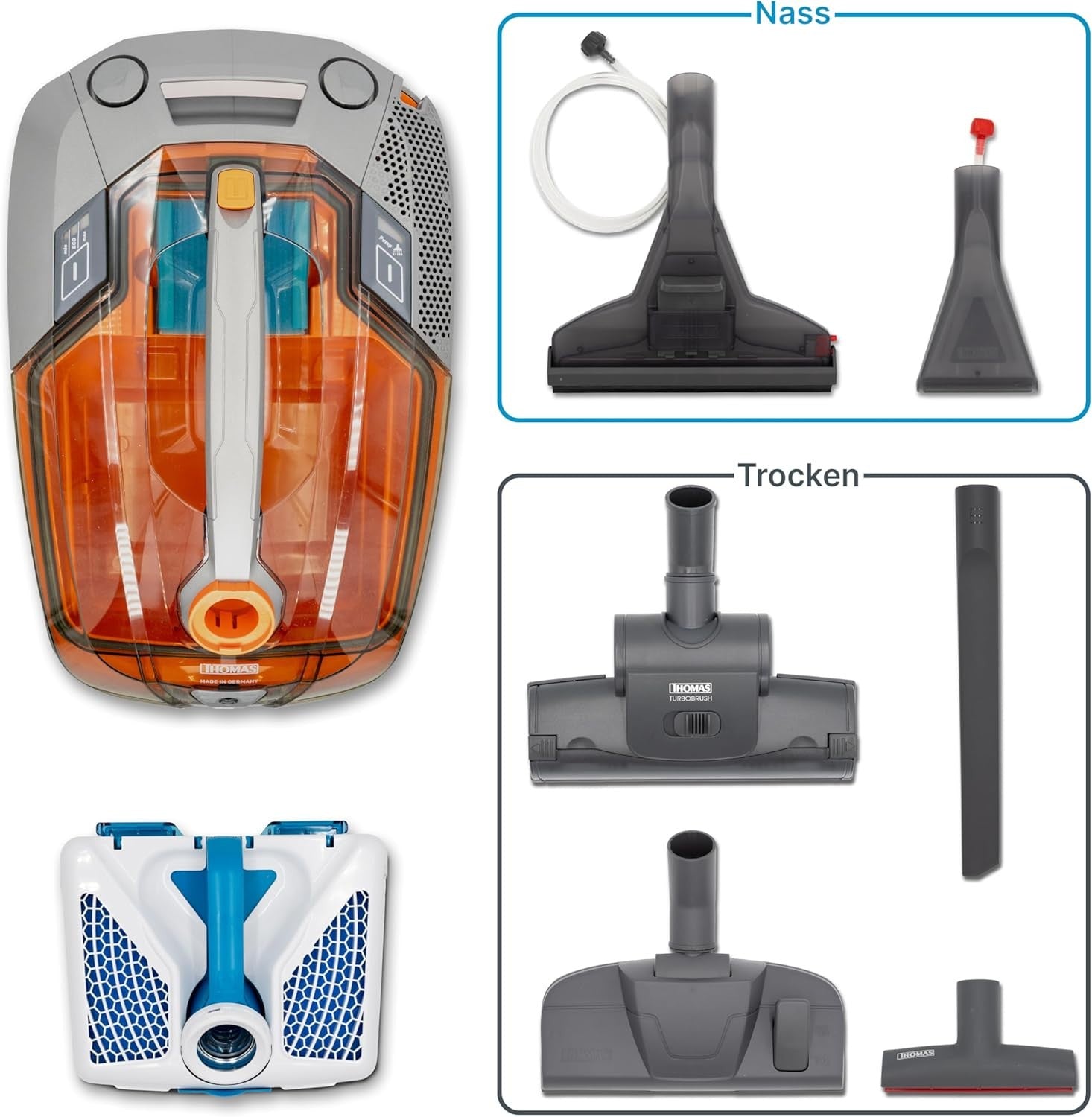 Thomas Aqua + Pet & Familie 1700 W Zylinder Nass Und Trocken - Aufbereitet