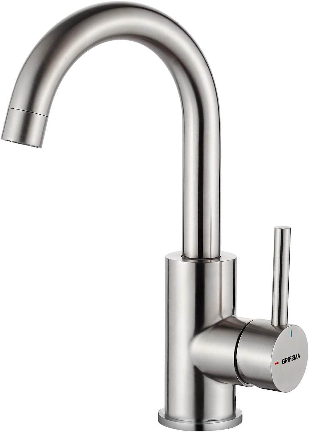 Stehende Küchenarmatur Grifema G1002A silber,  inkl. G 3/8" Anschlussschläuche