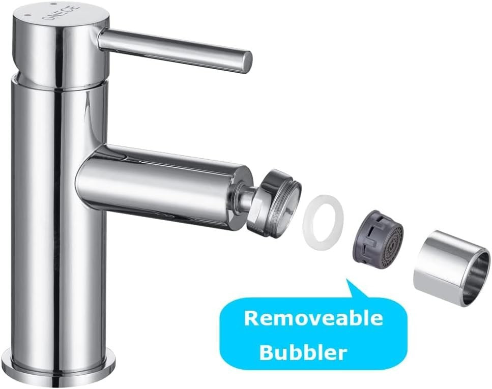 ONECE Bathroom Tap, Single Lever Mixer Tap with Rotating Sprayer Nozzle, Taps fo