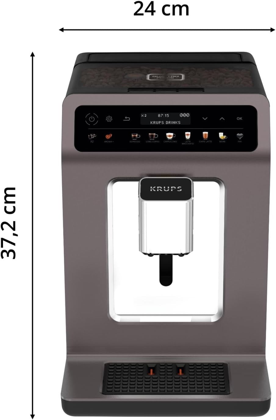 KRUPS Evidence One Kaffeevollautomat mit Milchschlauch, Schwarz, EA895N10 OVP