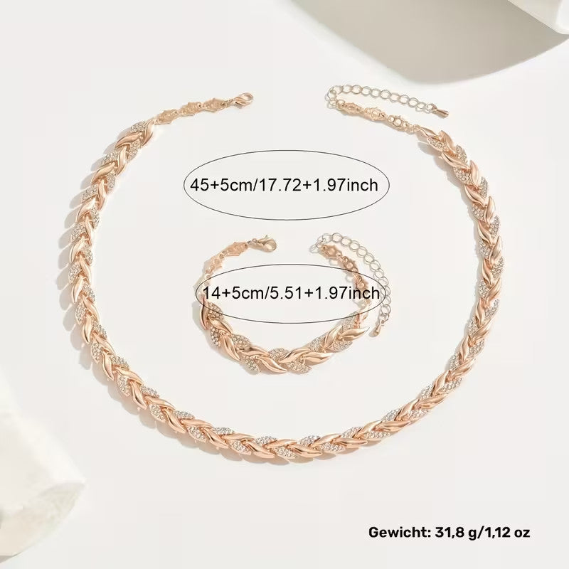 Halskette, Armband, Meerjungfrauenschwanz-Design, Gold, Silber, Damen