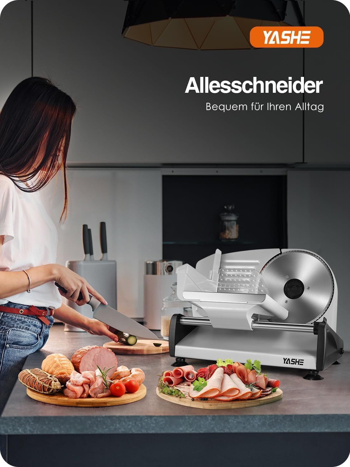 Brotschneidemaschine YASHE SL-518 Elektrischer Allesschneider - 250W
