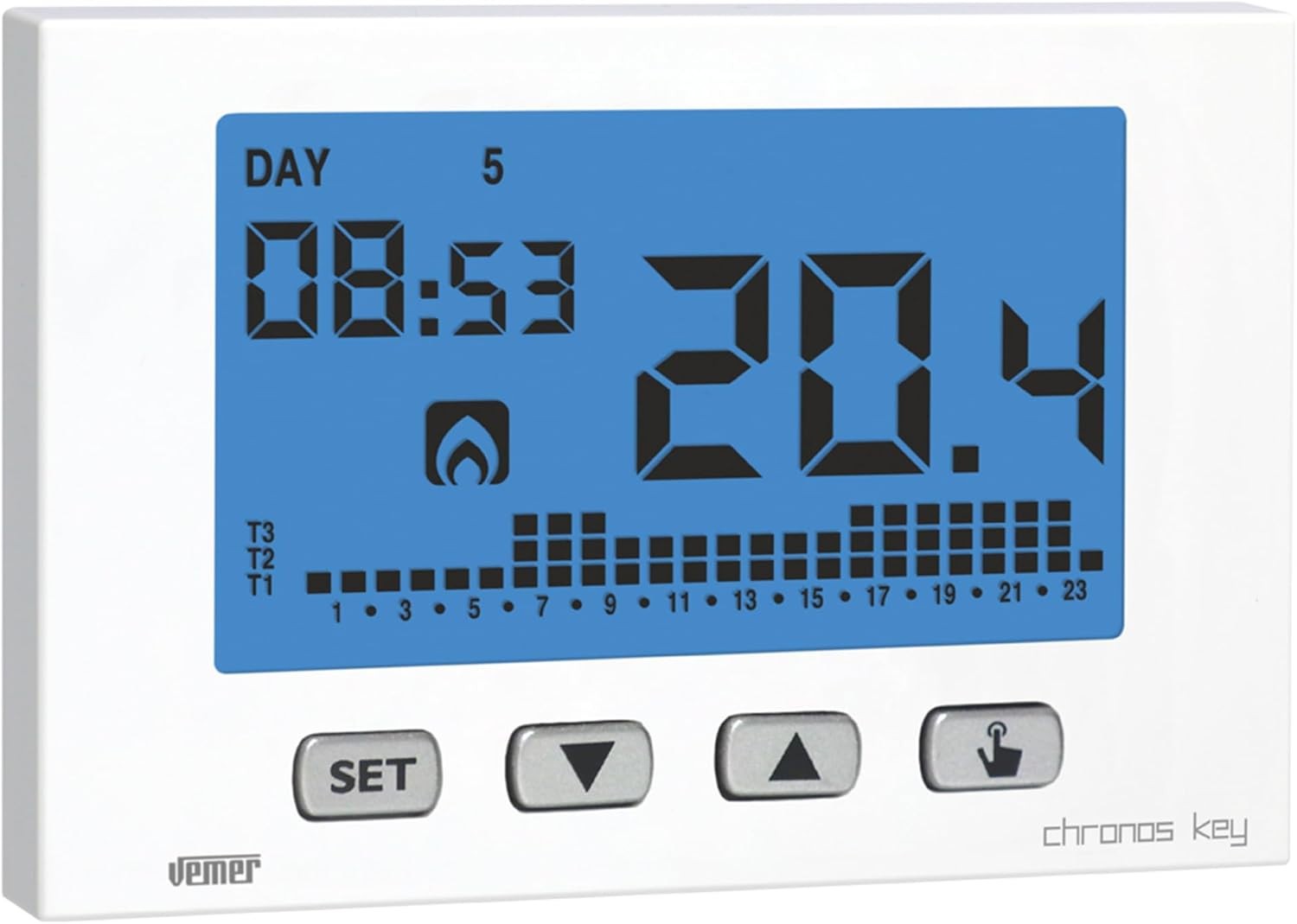 Wandthernostat VEMER VE725800 CHRONOS KEY Heizungs- Raumthermostat