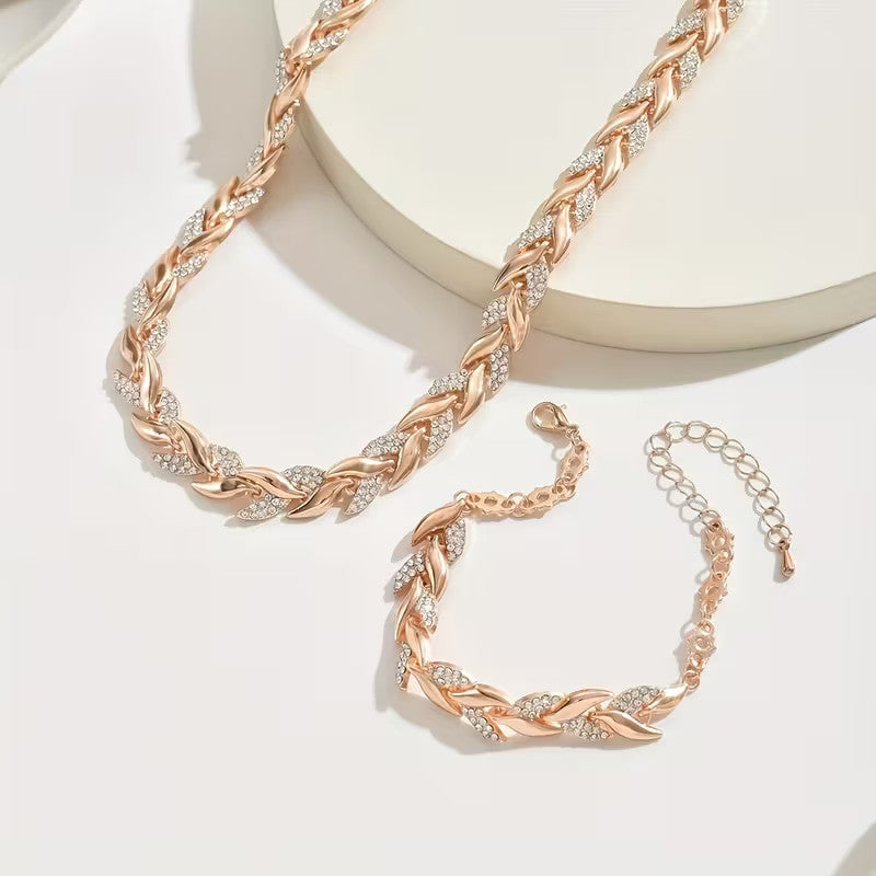 Halskette, Armband, Meerjungfrauenschwanz-Design, Gold, Silber, Damen
