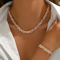 Halskette, Armband, Meerjungfrauenschwanz-Design, Gold, Silber, Damen