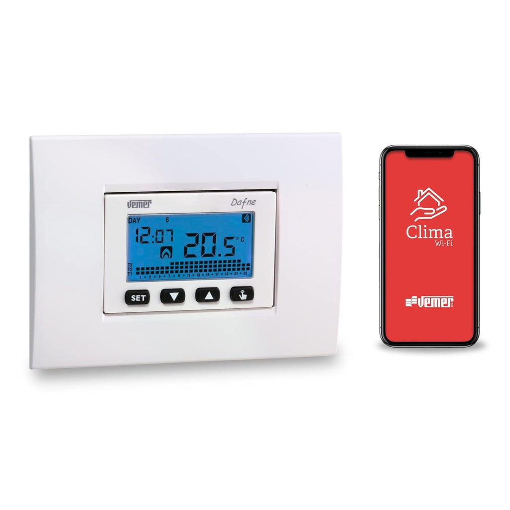 VEMER Ve792200 Dafne WiFi Thermostat, 230 V, Steuerung mit Smartphone über APP v