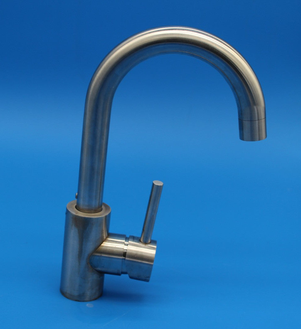 Stehende Küchenarmatur Grifema G1002A silber,  inkl. G 3/8" Anschlussschläuche