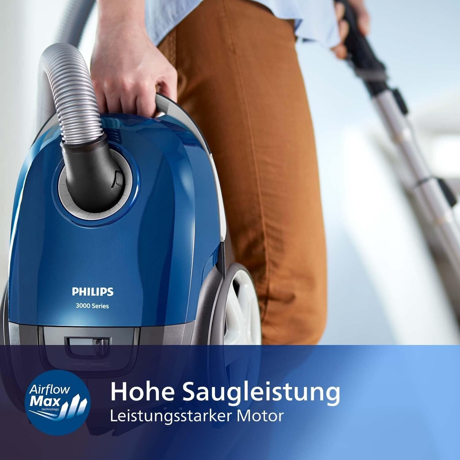PHILIPS XD3110/09 Serie 3000 mit Beutel (nicht enthalten), Staubsauger 900W